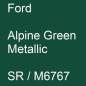 Preview: Ford, Alpine Green Metallic, SR / M6767.